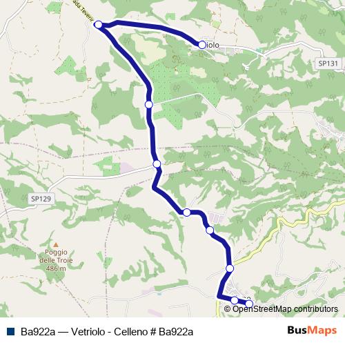 Ba922a bus Line Map