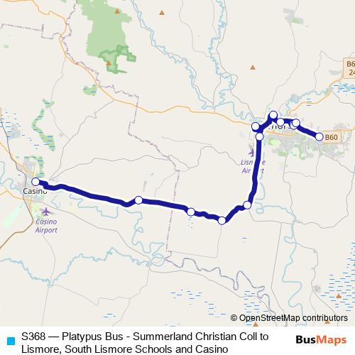S368 bus Line Map