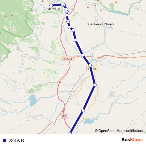 223 A R bus Line Map