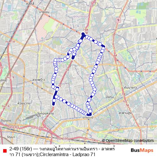 2-49 (156r) bus Line Map