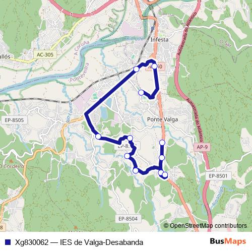 Xg830062 bus Line Map