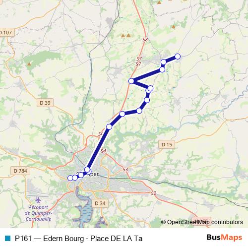 P161 bus Line Map