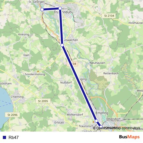 Rb47 bus Line Map