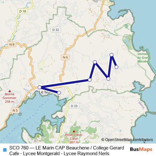 SCO 760 bus Line Map