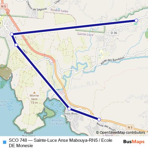 SCO 748 bus Line Map
