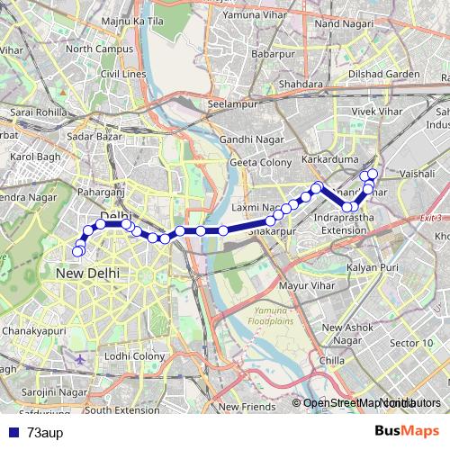 73aup bus Line Map
