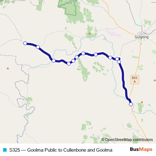 S325 bus Line Map