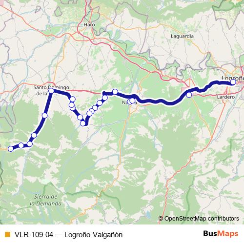 VLR-109-04 bus Line Map