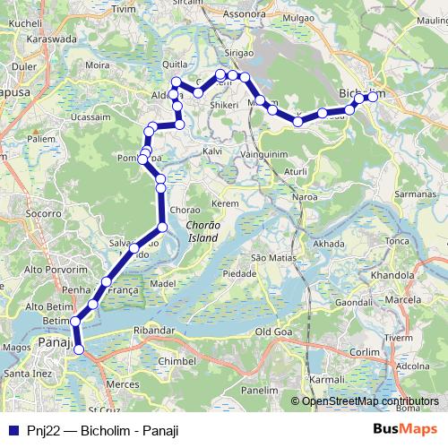 Pnj22 bus Line Map