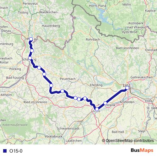 O15-0 rail Line Map