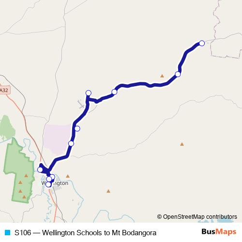 S106 bus Line Map