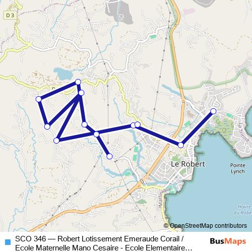 SCO 346 bus Line Map