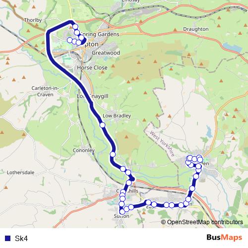 Sk4 bus Line Map