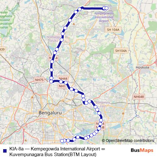 KIA-8a bus Line Map