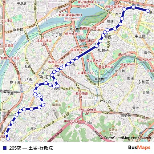 265夜 bus Line Map