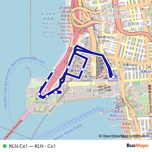 KLN-Cx1 bus Line Map