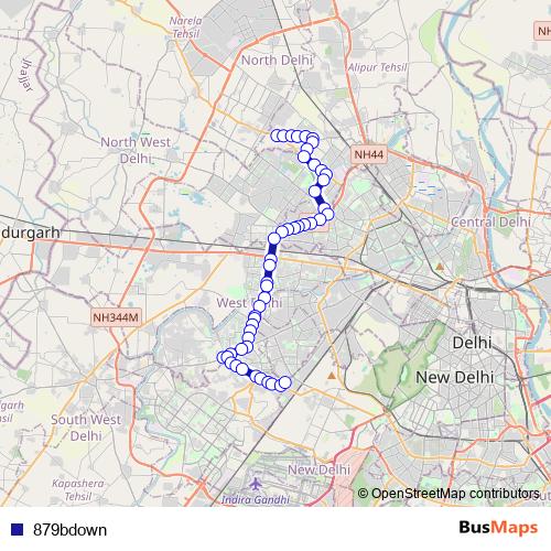 879bdown bus Line Map