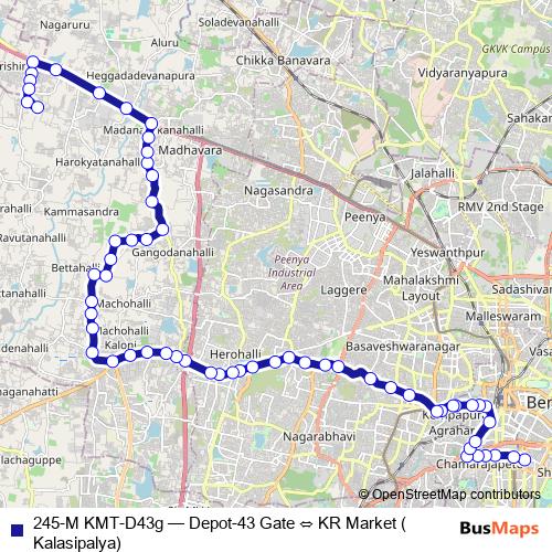 245-M KMT-D43g bus Line Map