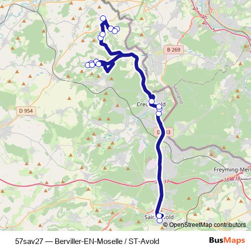 57sav27 bus Line Map