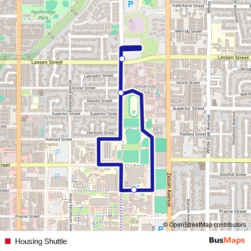 Housing Shuttle bus Line Map