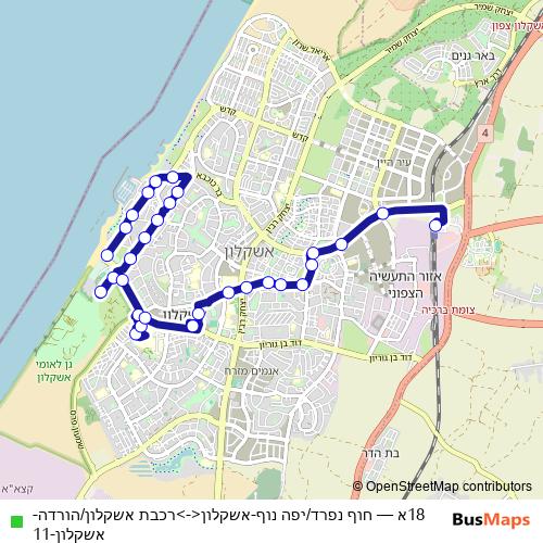 18א bus Line Map