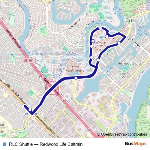 RLC Shuttle bus Line Map