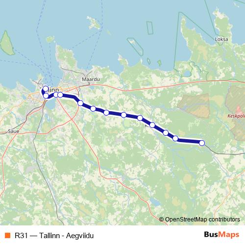R31 rail Line Map