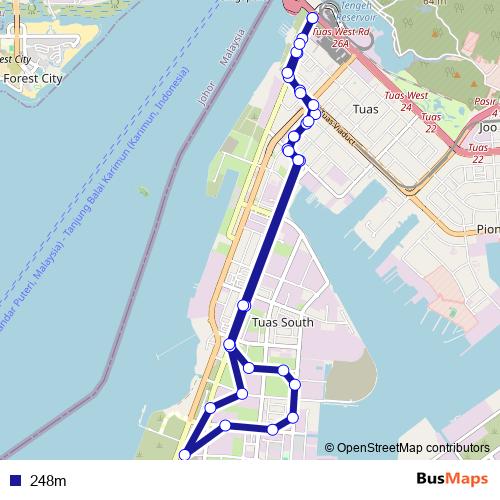 248m bus Line Map