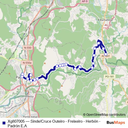 Xg807005 bus Line Map