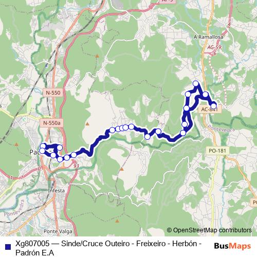 Xg807005 bus Line Map