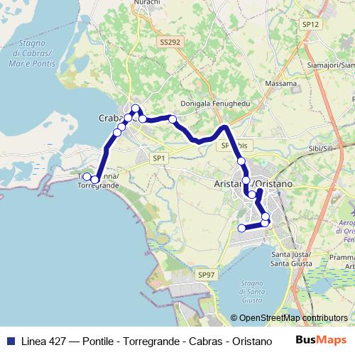 Linea 427 bus Line Map