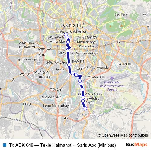 Tx ADK 048 bus Line Map