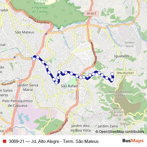 3069-21 bus Line Map