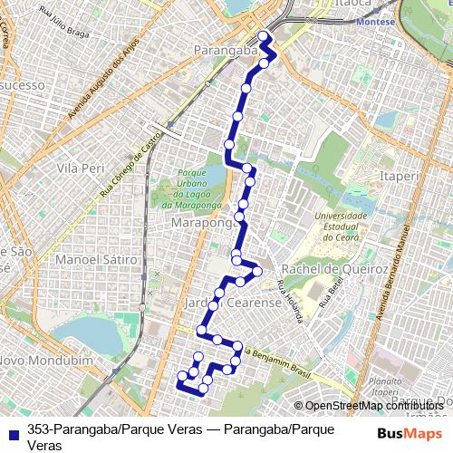 353-Parangaba/Parque Veras bus Line Map