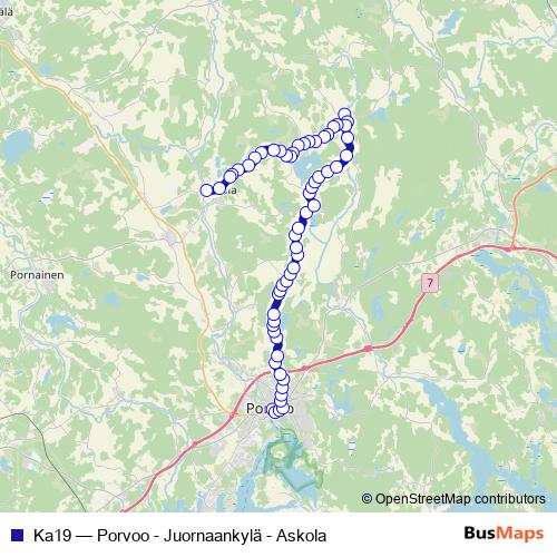Ka19 bus Line Map