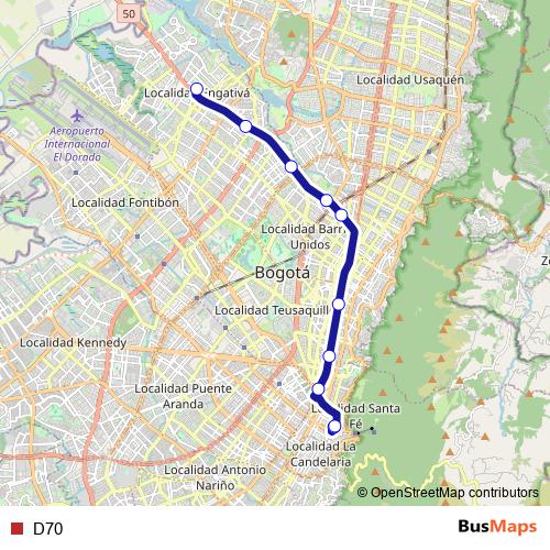 D70 bus Line Map