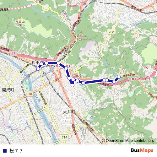 마쓰77 bus Line Map