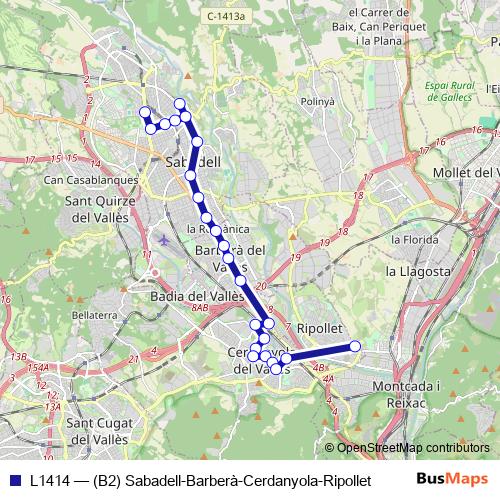 L1414 bus Line Map