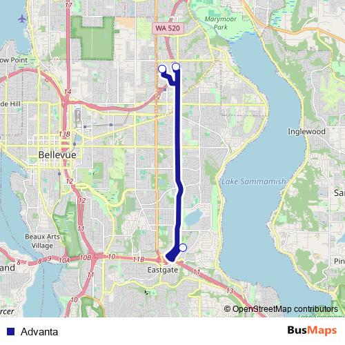 Advanta bus Line Map