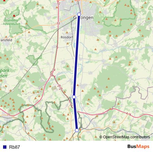 Rb87 rail Line Map
