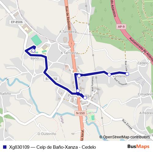 Xg830109 bus Line Map