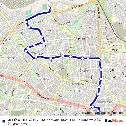12א bus Line Map