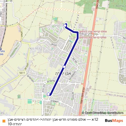 12א bus Line Map