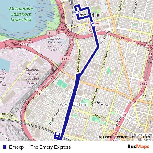 Emexp bus Line Map