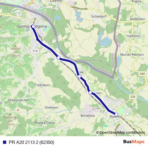PR A20 2113 2 (62350) bus Line Map