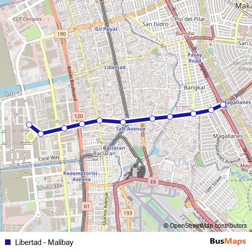 Libertad - Malibay bus Line Map