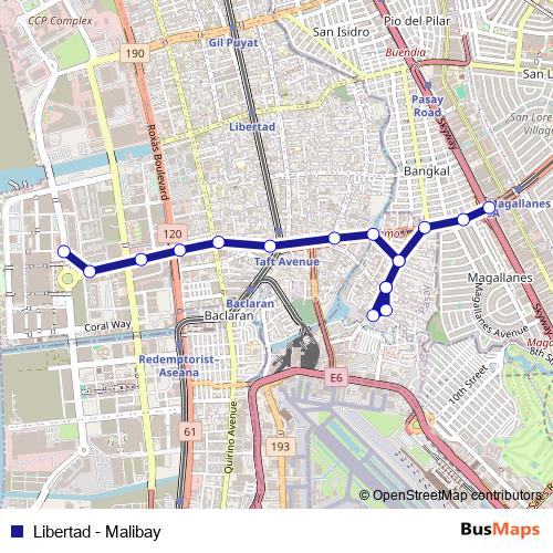 Libertad - Malibay bus Line Map