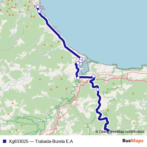 Xg633025 bus Line Map