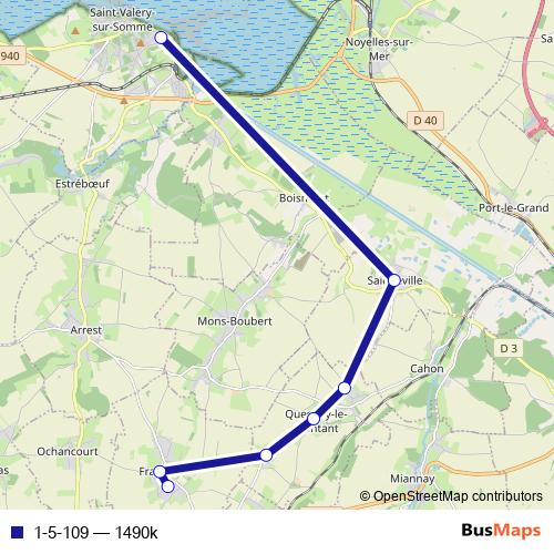1-5-109 bus Line Map
