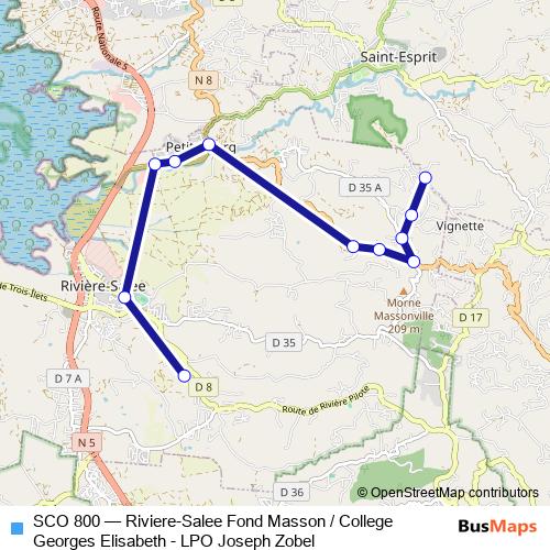 SCO 800 bus Line Map